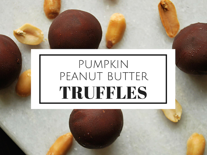 Pumpkin Peanut Butter Truffles || fooduzzi.com recipes