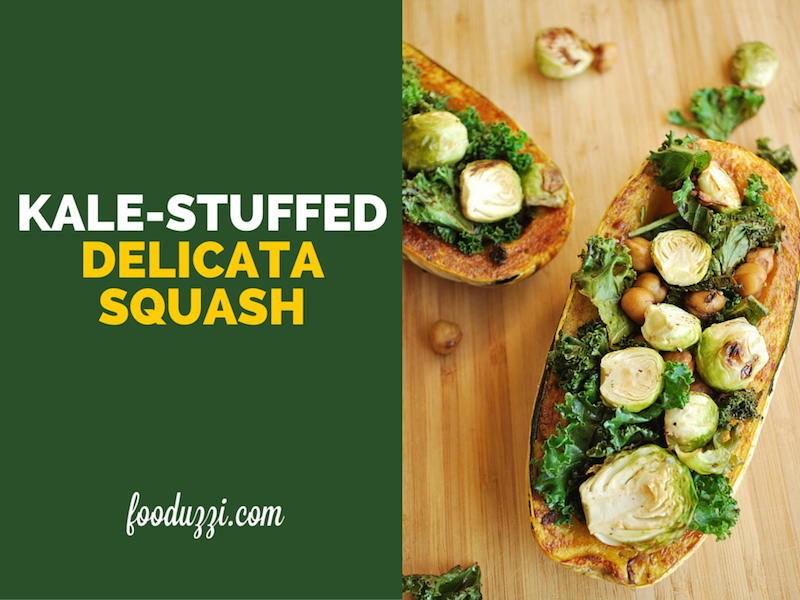 Kale-Stuffed Delicata Squash || fooduzzi.com recipes