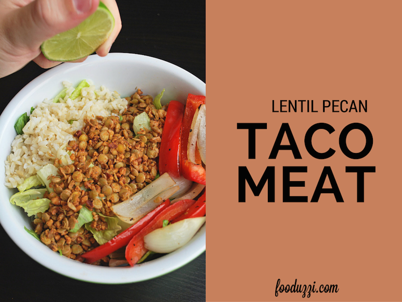 Lentil Pecan Taco Meat || fooduzzi.com recipes