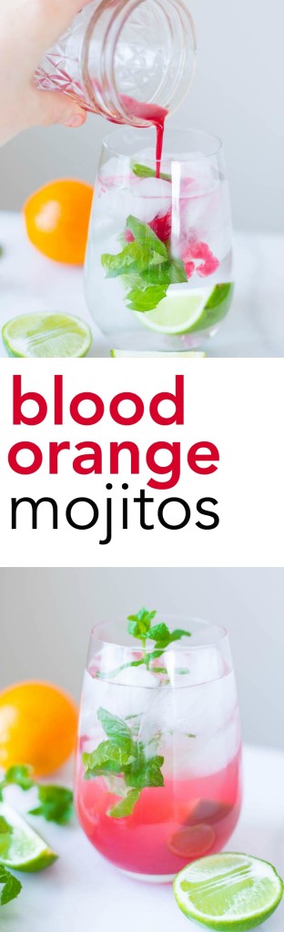 Blood Orange Mojitos: Naturally-sweetened, gluten free, and vegan, these homemade mojitos are the best way to unwind! Only requires 5 ingredients! || fooduzzi.com recipes