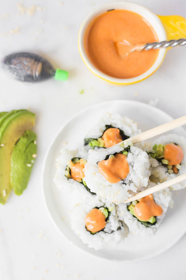 Vegan Sriracha Mayo & Sushi Date Night In!