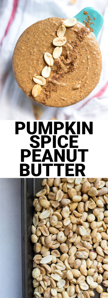 Homemade Pumpkin Spice Peanut Butter: a vegan, refined sugar-free nut butter that's loaded with fall flavor. || fooduzzi.com recipe