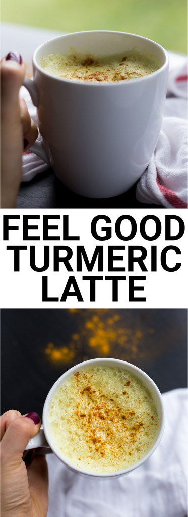 Feel Good Turmeric Latte: This homemade latte is filled with healthy ingredients that will keep you feeling awesome this fall! Naturally gluten free and vegan. || fooduzzi.com recipe