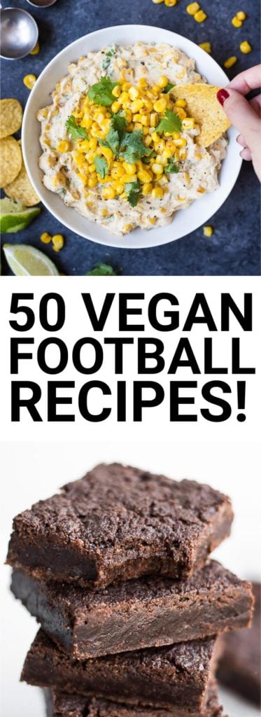 50 Vegan Football Recipes: Easy, delicious recipes that even meat-eaters will love! Perfect for tailgates, Super Bowl parties, or the big game! || fooduzzi.com recipes