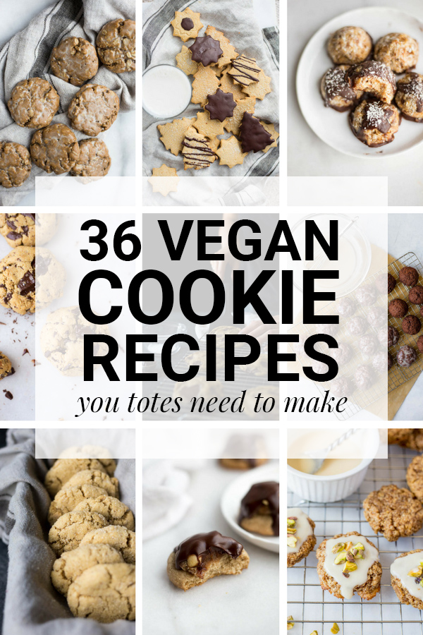 36 VEGAN COOKIE RECIPES YOU TOTES NEED TO MAKE: Some of my favorite vegan cookie recipes, perfect for any occasion! Christmas, birthdays, every-day munching and more, you'll love these recipes! || fooduzzi.com recipes #vegancookies #christmascookies #veganrecipes