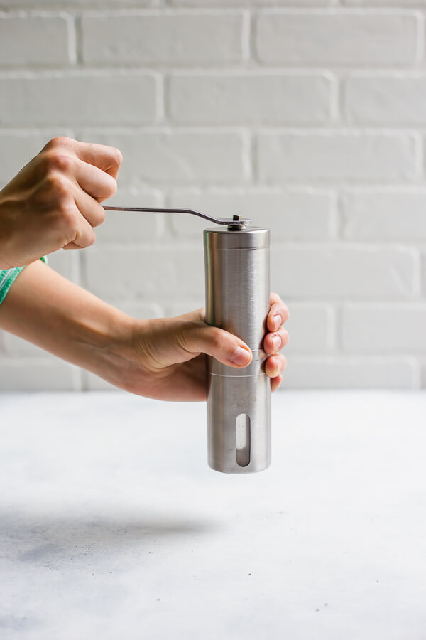 hand-held coffee grinder