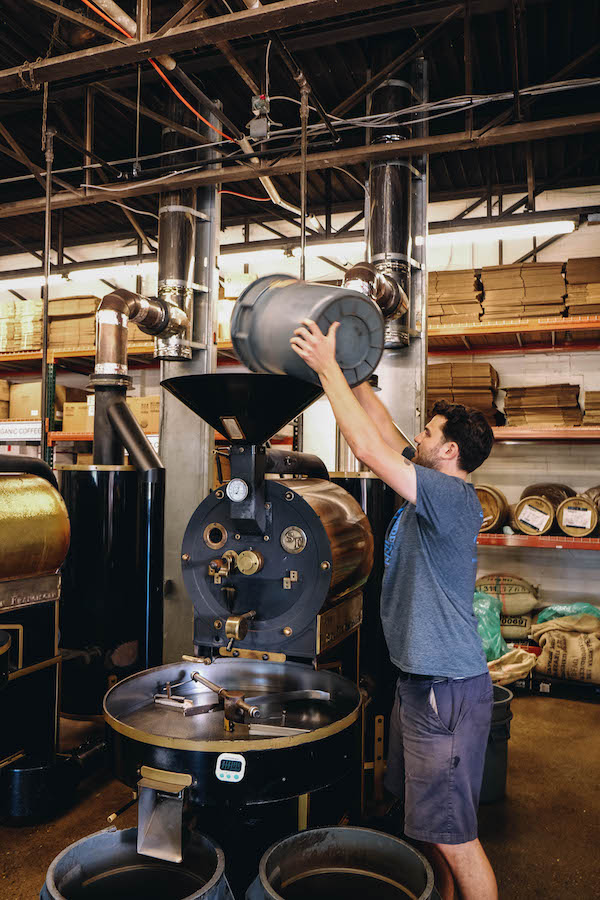coffee bean roaster la prima espresso company, pittsburgh, pa