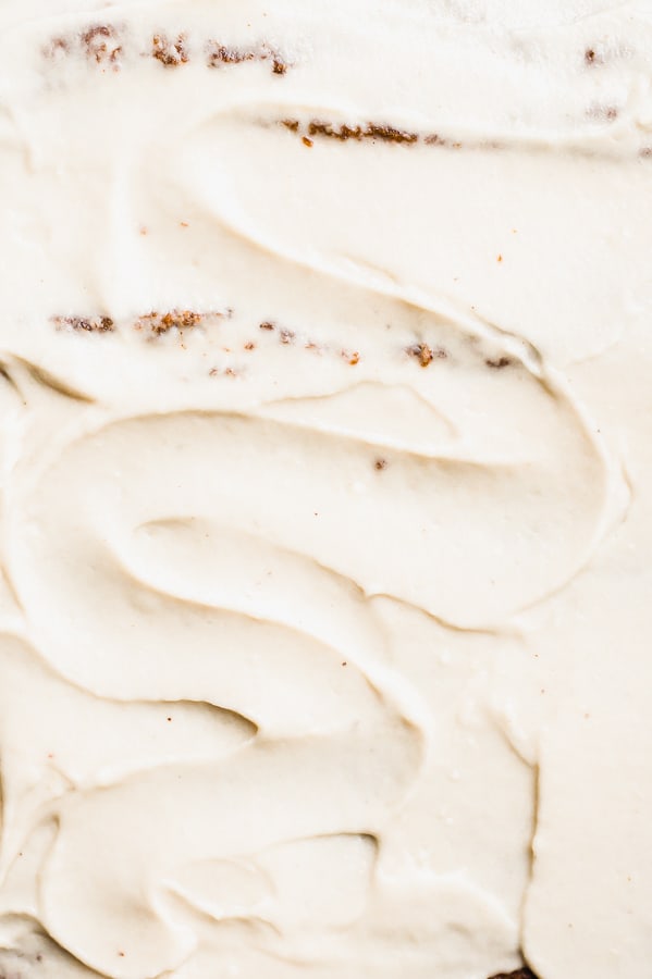 swirl of vegan cream cheese frosting