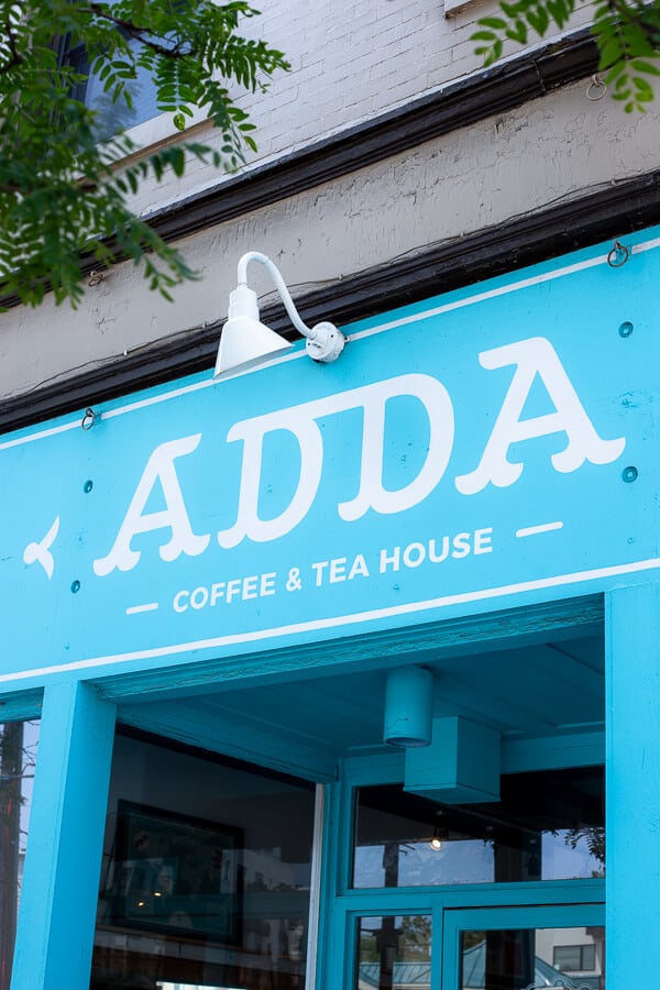 storefront for Adda Coffee & Tea House in Pittsburgh, PA