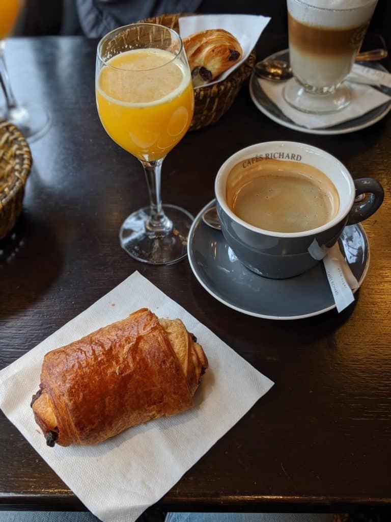 French Breakfast at Le Sarah Bernhardt in Paris, France