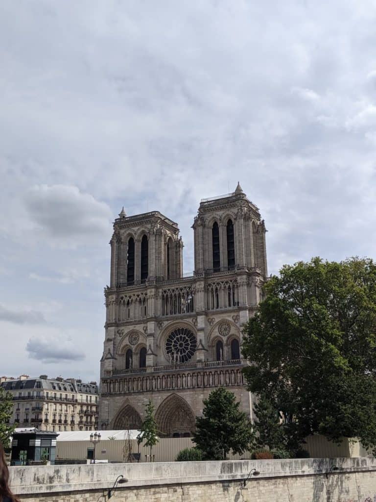 The Notre Dame Cathedral in Paris, France without the spire