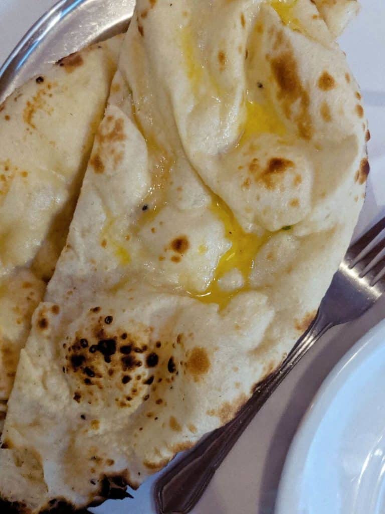 Buttery naan from Rasika in Newcastle, UK