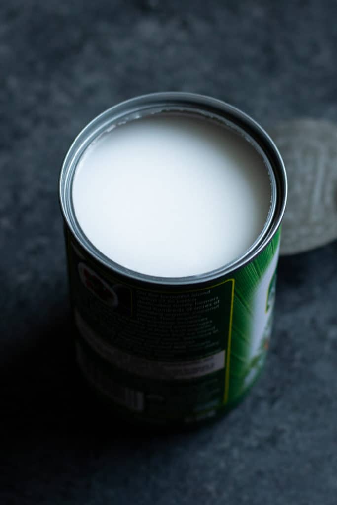 an open can of coconut milk